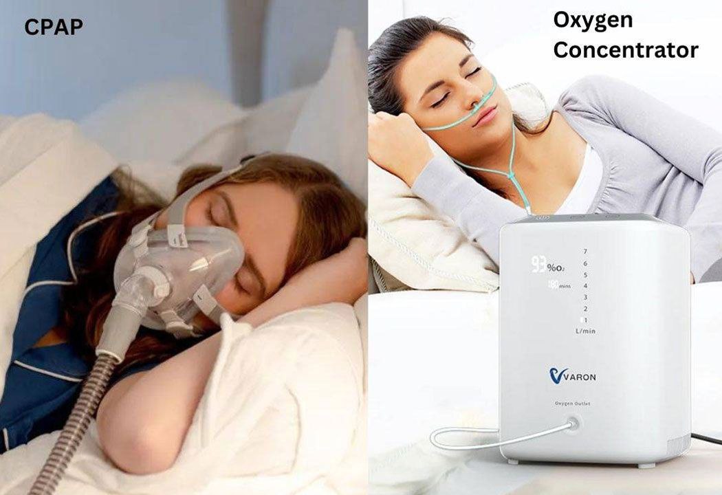 CPAP vs oxygen concentrator