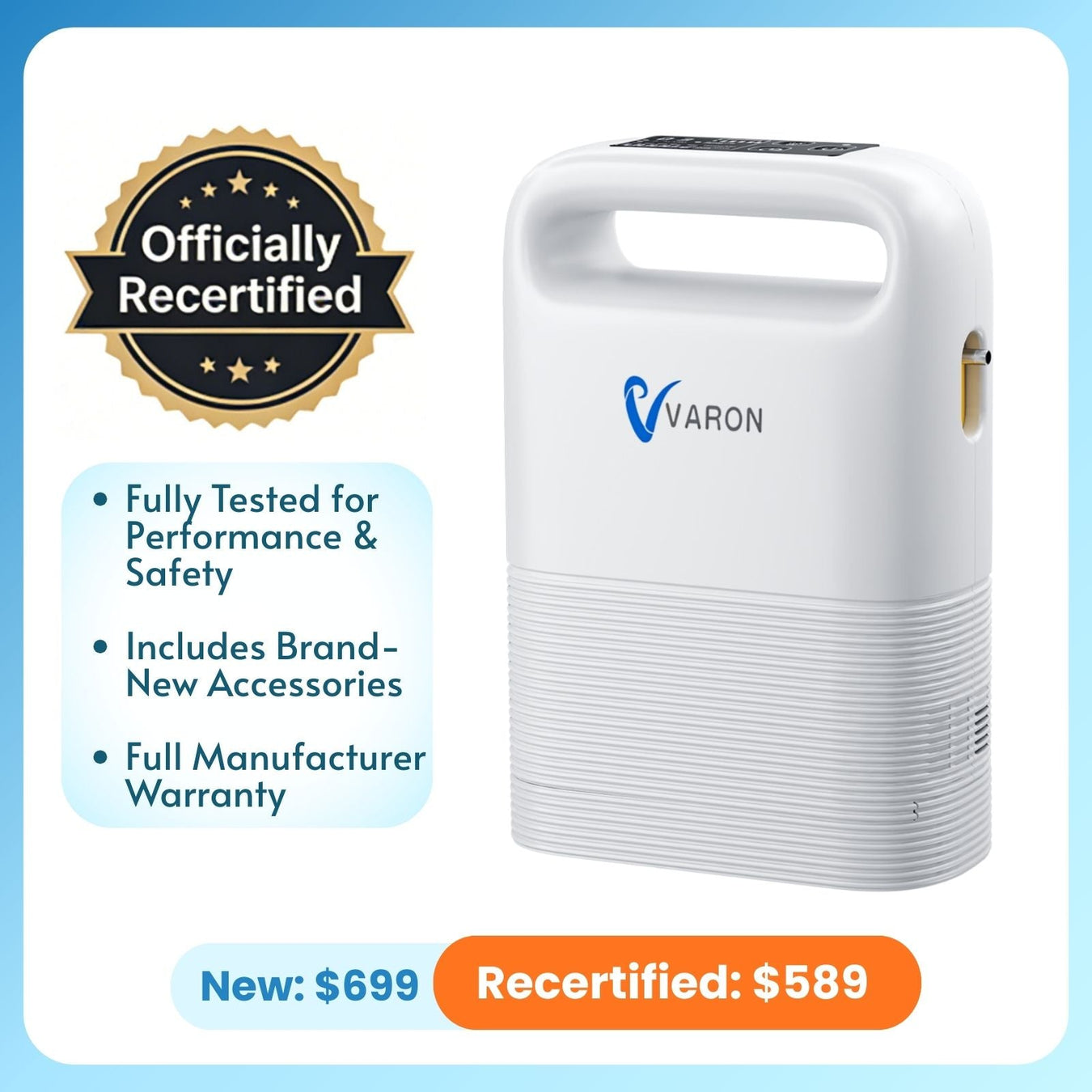 VARON Recertified Oxygen Concentrators