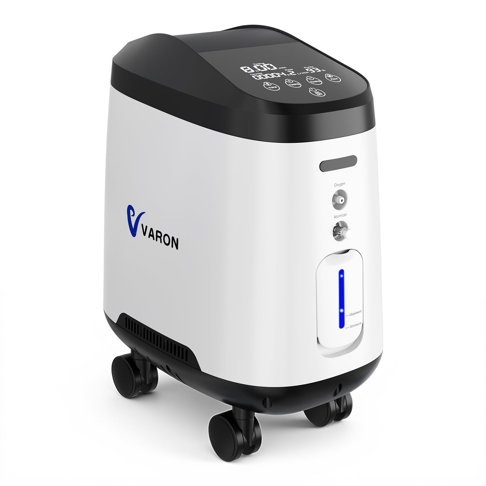VARON VH-2 Pro Wheel Edition | Continuous Flow Home Oxygen Concentrator (1-9 settings)