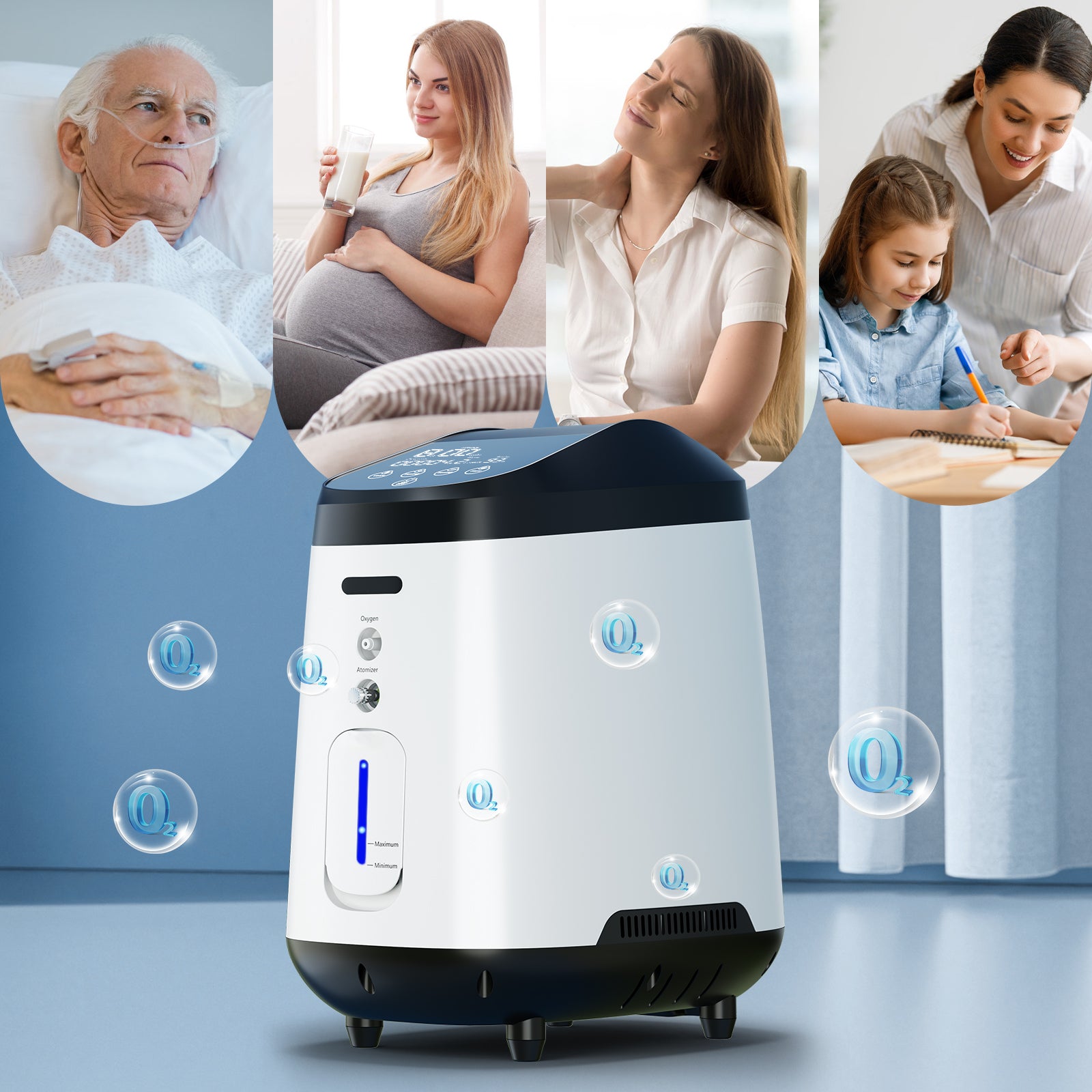 VARON 1-8L/min Home Oxygen Concentrator VH-2 PRO