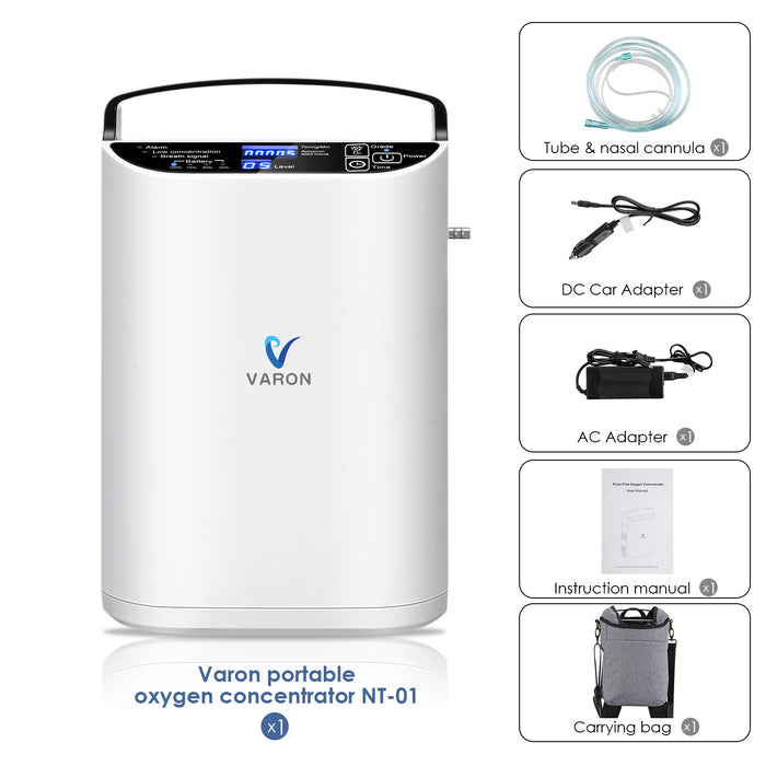 Concentrateur d'oxygène portable à débit pulsé VARON 5L VP-1