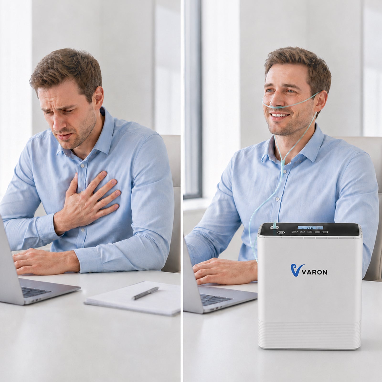 VARON VP-6 | Continuous Flow Portable Oxygen Concentrator (1-6 settings)