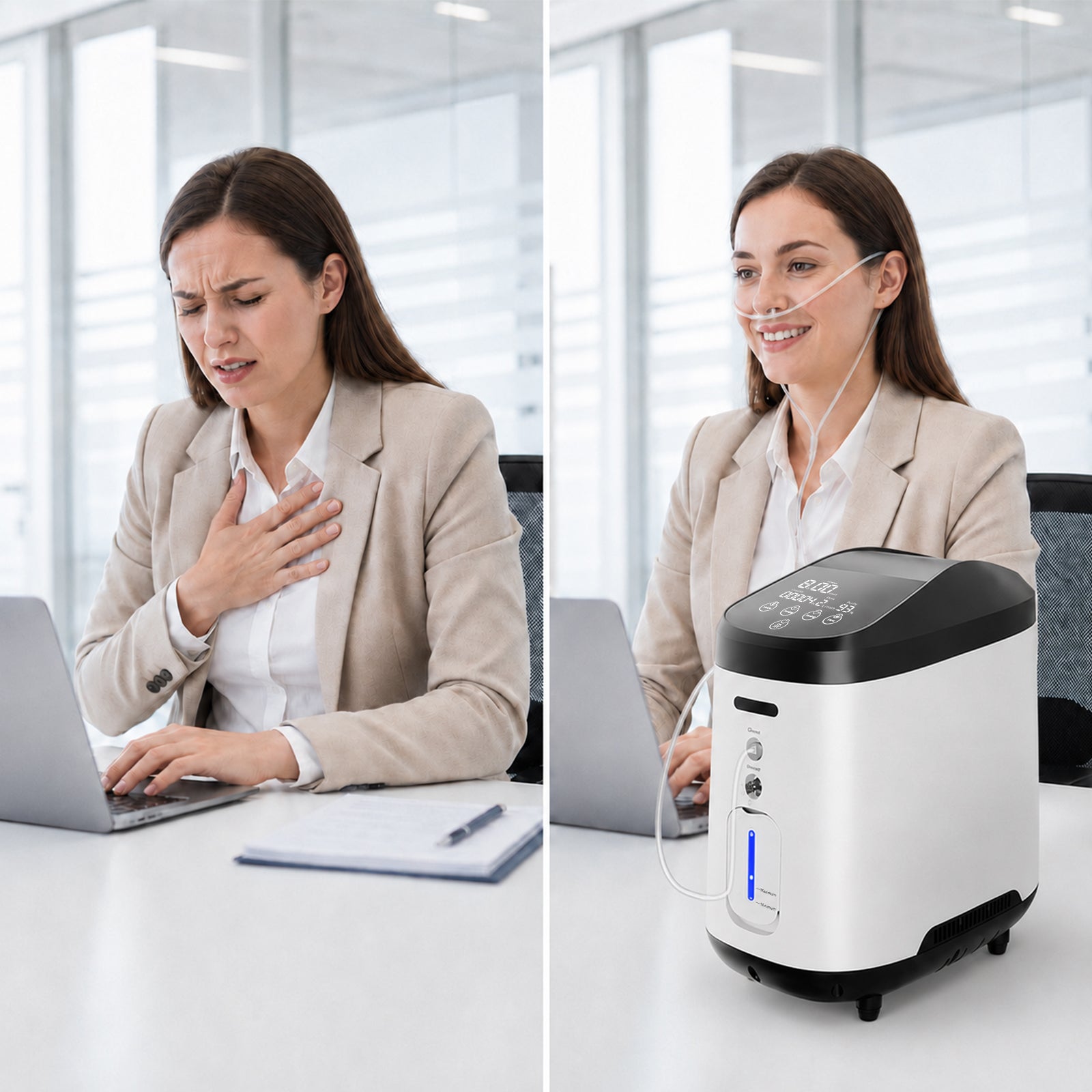 VARON VH-2 Pro | Continuous Flow Stationary Oxygen Concentrator (1-8 settings)