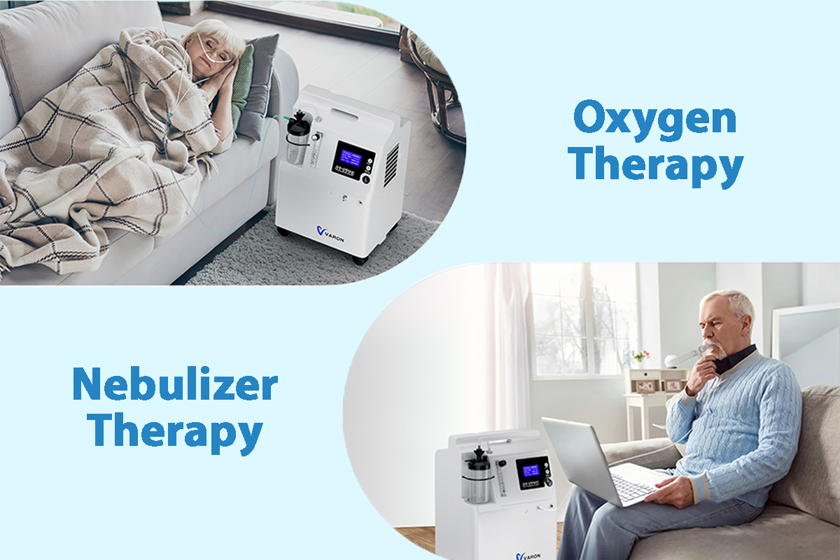 2-in-1 Functionality — Supports both oxygen therapy and nebulizer therapy.