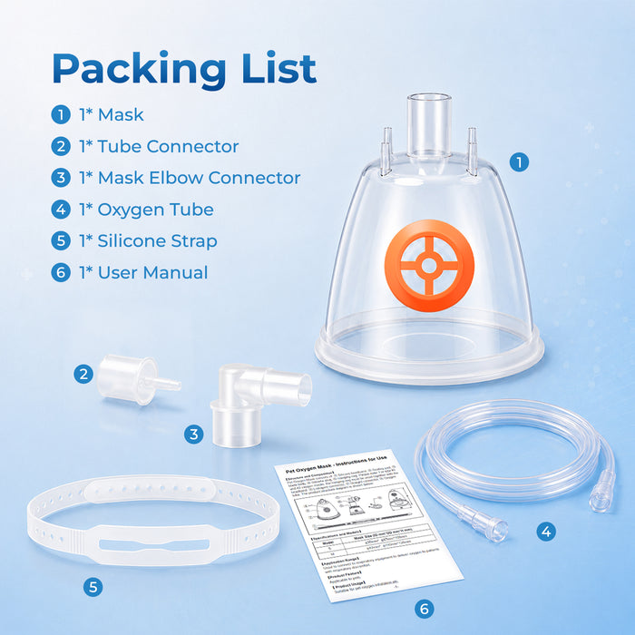 VARON Pet Oxygen Mask – Comfortable Oxygen Support for Your Beloved Pets