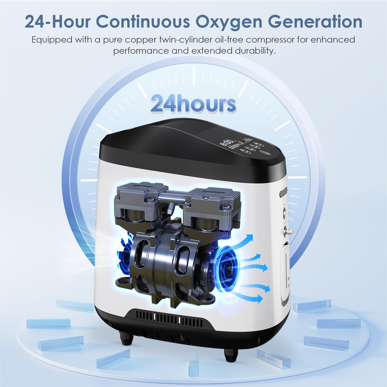 Effortless Breathing with VH-2 PRO Compact Stationary Oxygen ...