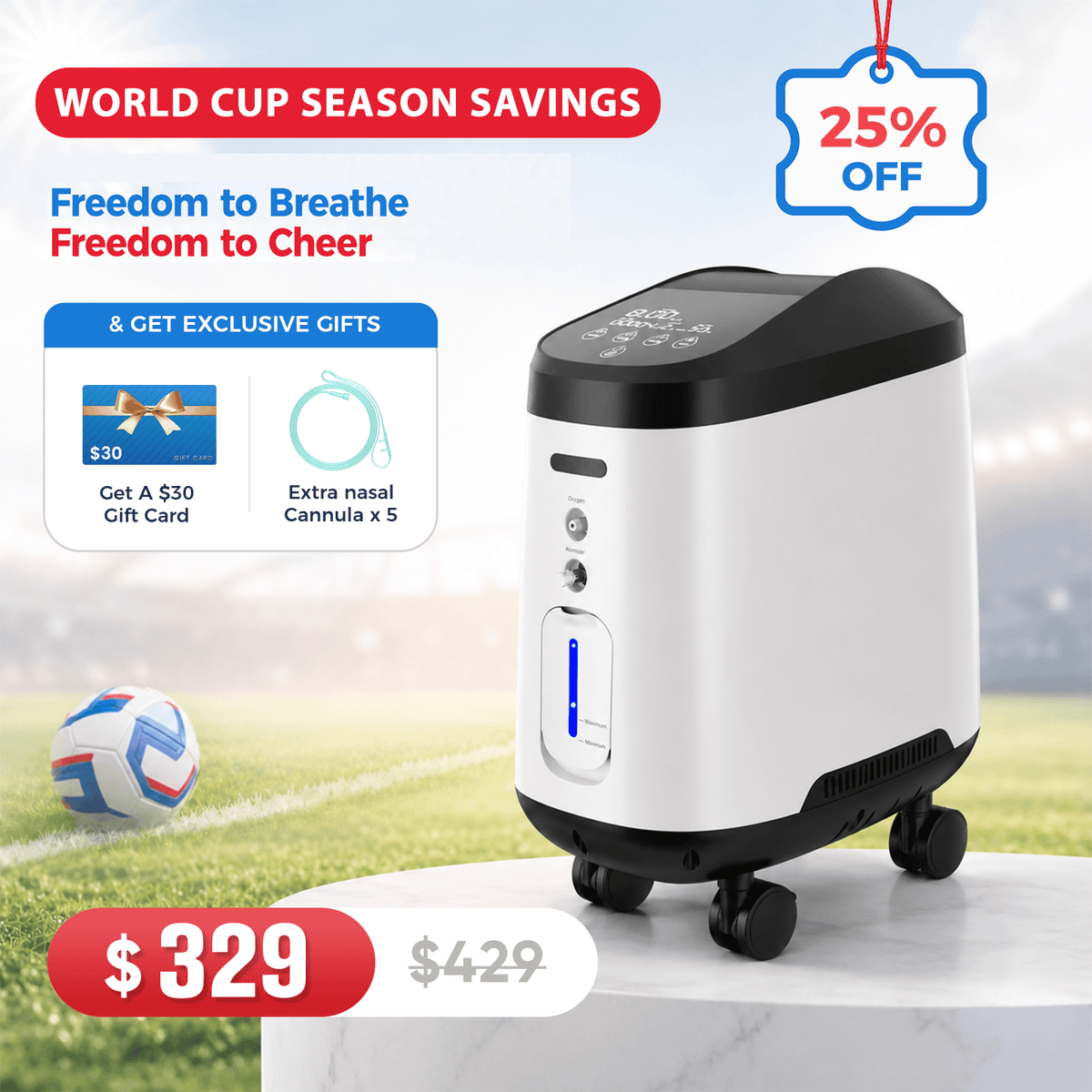VH-2 Pro Wheel Edition | Stationary Oxygen Concentrator — VARON
