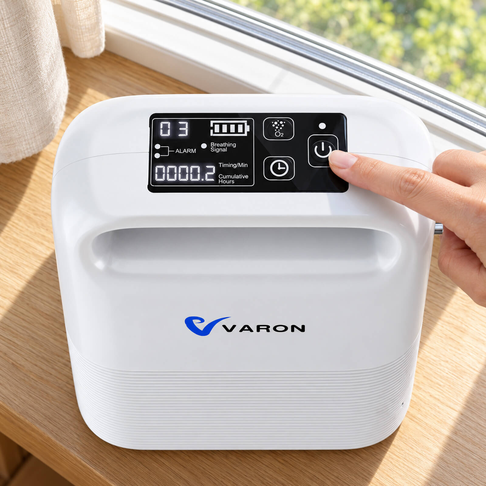 VARON VP-2 | Pulse Flow Portable Oxygen Concentrator (1-5 settings)