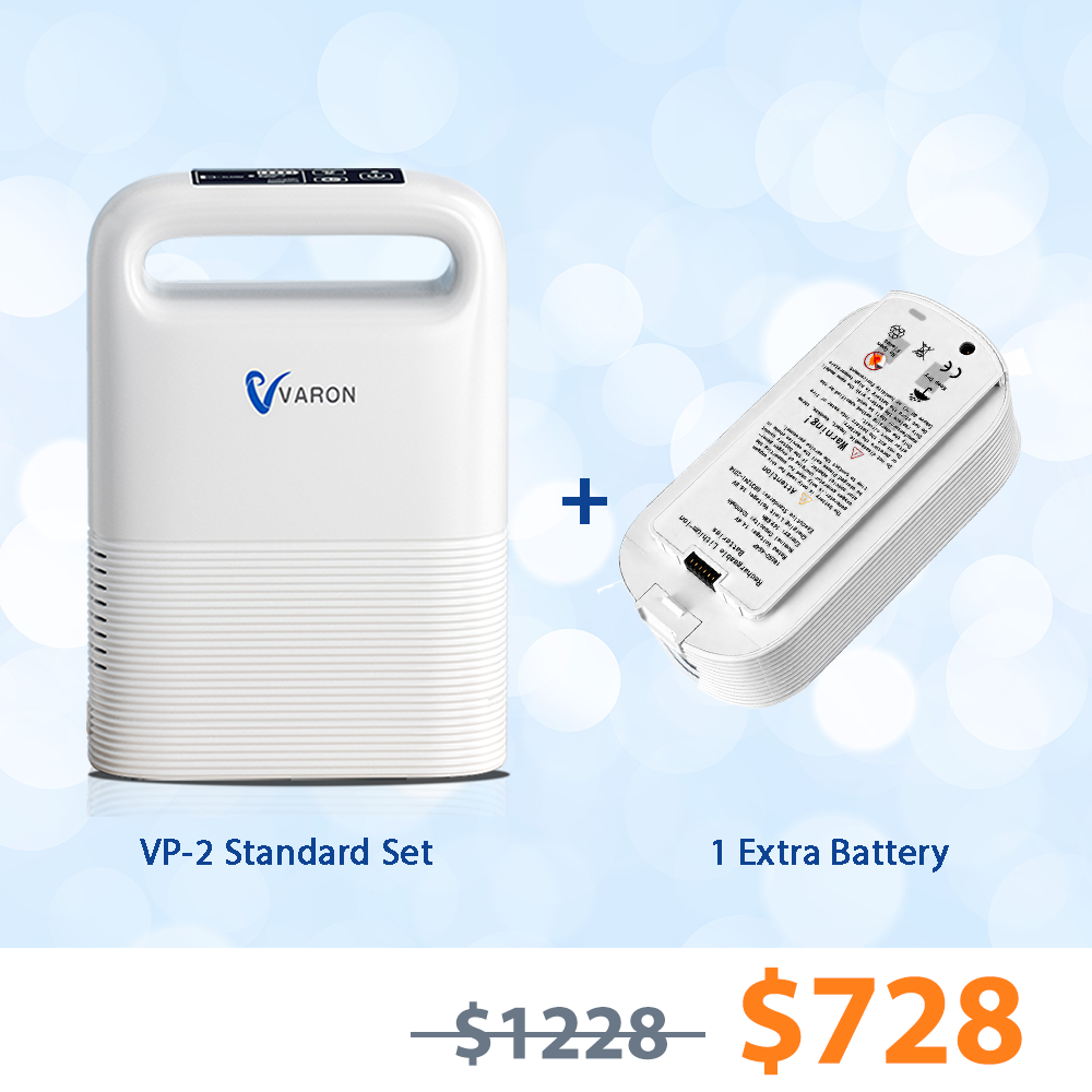 VARON VP-2 | Pulse Flow Portable Oxygen Concentrator (1-5 settings)