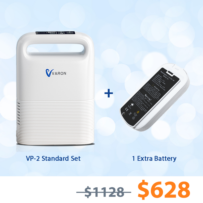 VARON VP-2 | Pulse Flow Portable Oxygen Concentrator (1-5 settings)