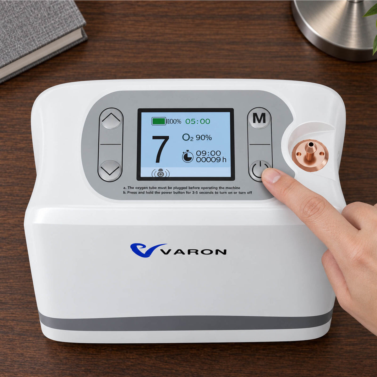 VARON VP-8 Lite | Pulse Flow Portable Oxygen Concentrator (1-7 settings)