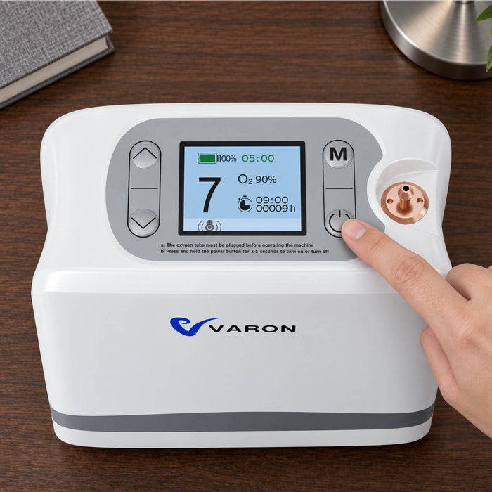 VARON VP-8 Lite | Pulse Flow Portable Oxygen Concentrator (1-7 settings)