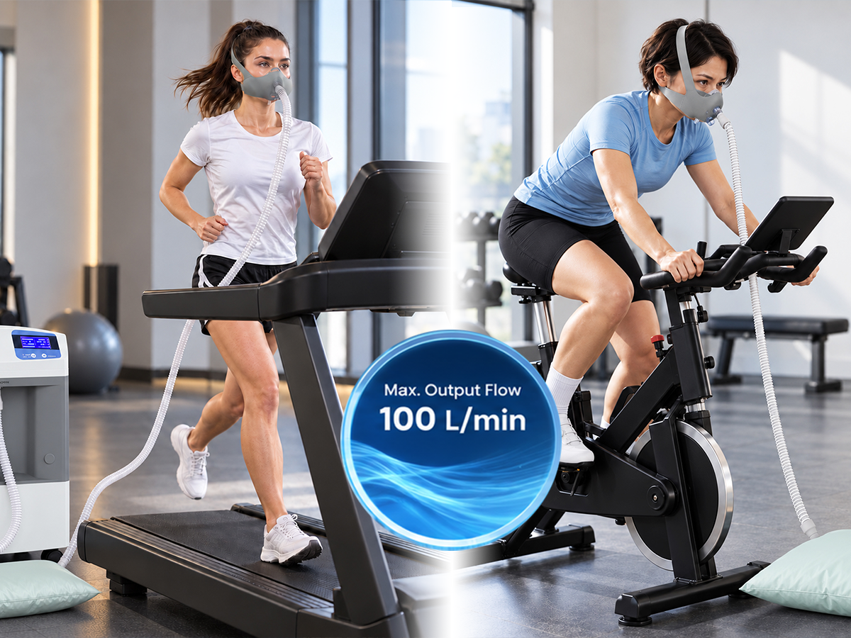 Up to 100 L/min High-Flow Performance for Active Training