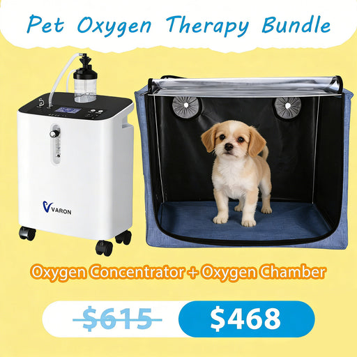 VARON Pet Oxygen Therapy Bundle (Small to Medium Pets) – Serene 3 + 100L Comfort Chamber