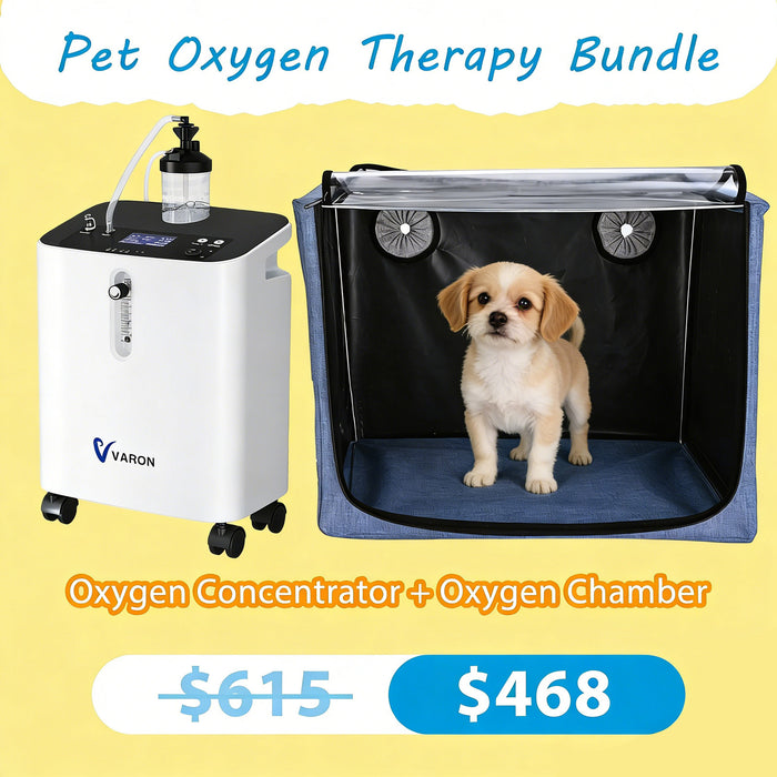 VARON Pet Oxygen Therapy Bundle (Small to Medium Pets) – Serene 3 + 100L Comfort Chamber