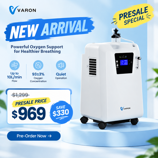 VARON 10L Premium Stationary Oxygen Concentrator Serene 10