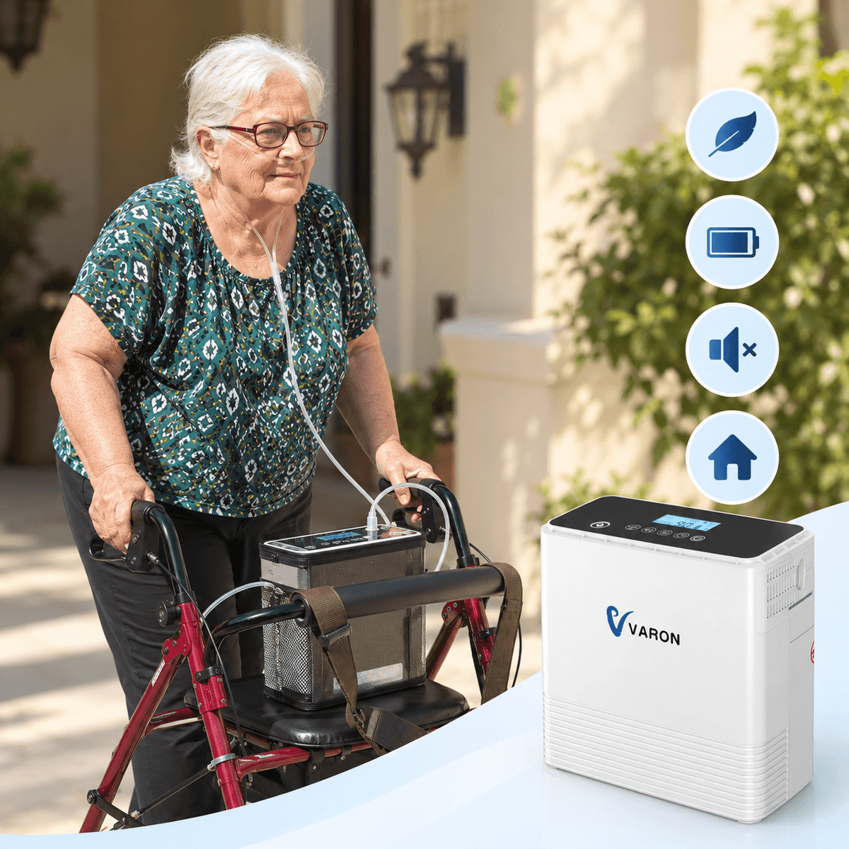 VARON VP-6 | Continuous Flow Portable Oxygen Concentrator (1-6 settings)