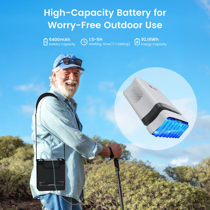 VARON VP-8 Lite | Pulse Flow Portable Oxygen Concentrator (1-7 settings)